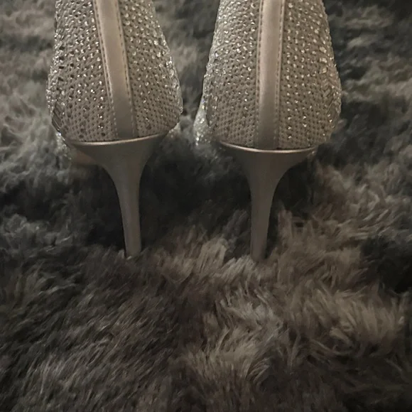 Thalia Sodi Glittering Silver Ankle Boots - Picture 5 of 8